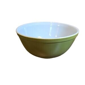 Vintage 60s Pyrex 2 1/2 Qt Bowl Verde Avocado Green 403 Glass Mixing Serving
